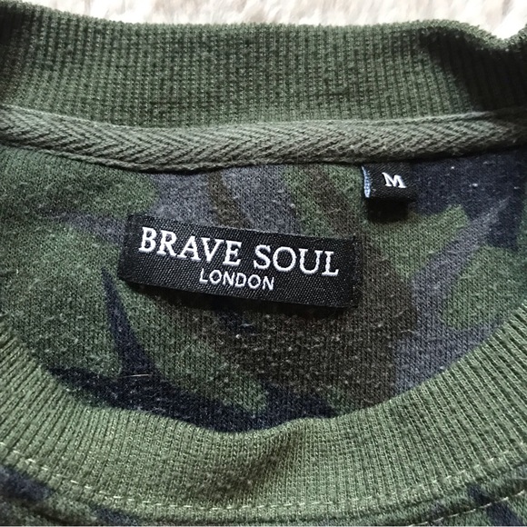 Camo colour dove print crew neck sweater medium - Picture 4 of 6